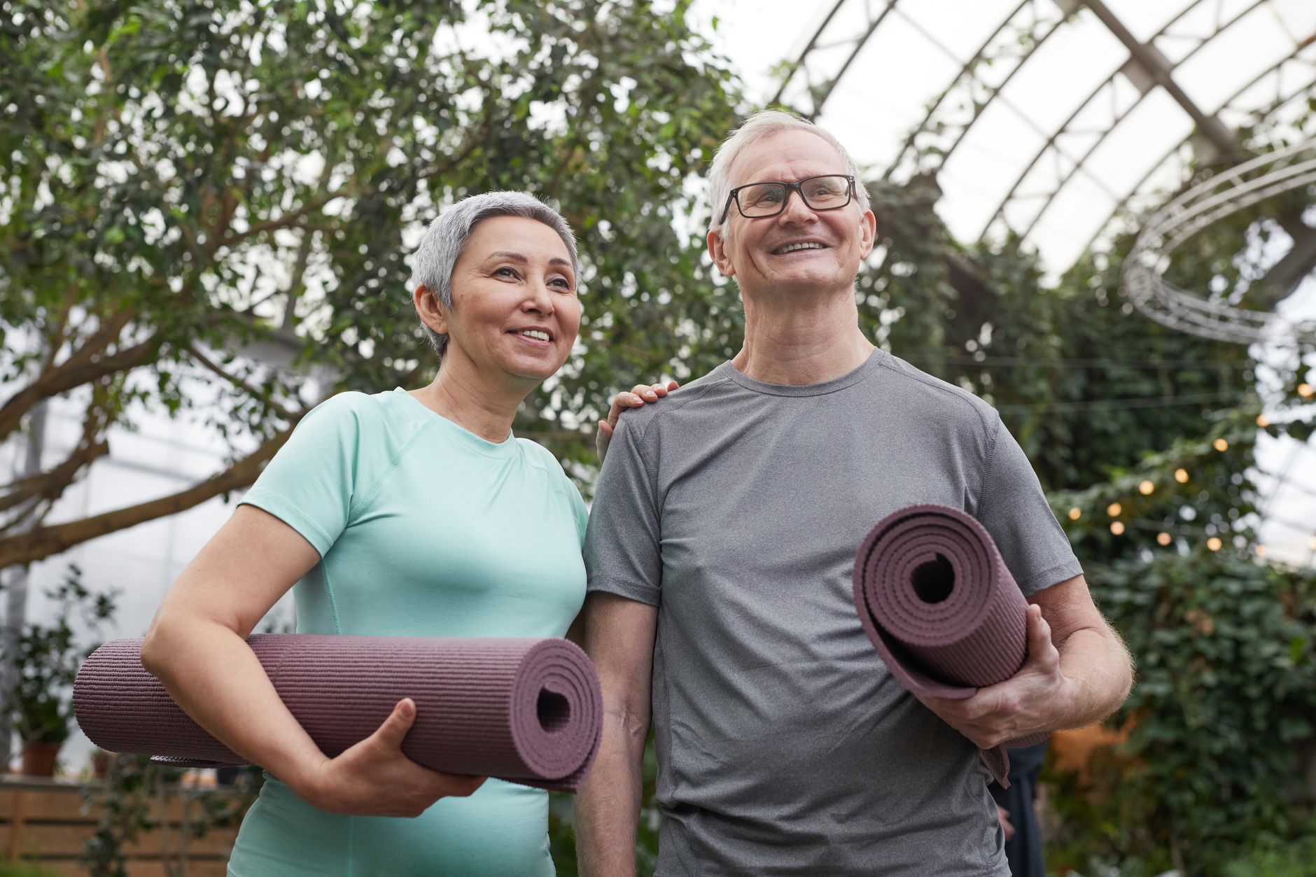Senior couple enjoying good health after managing cardiac care effectively