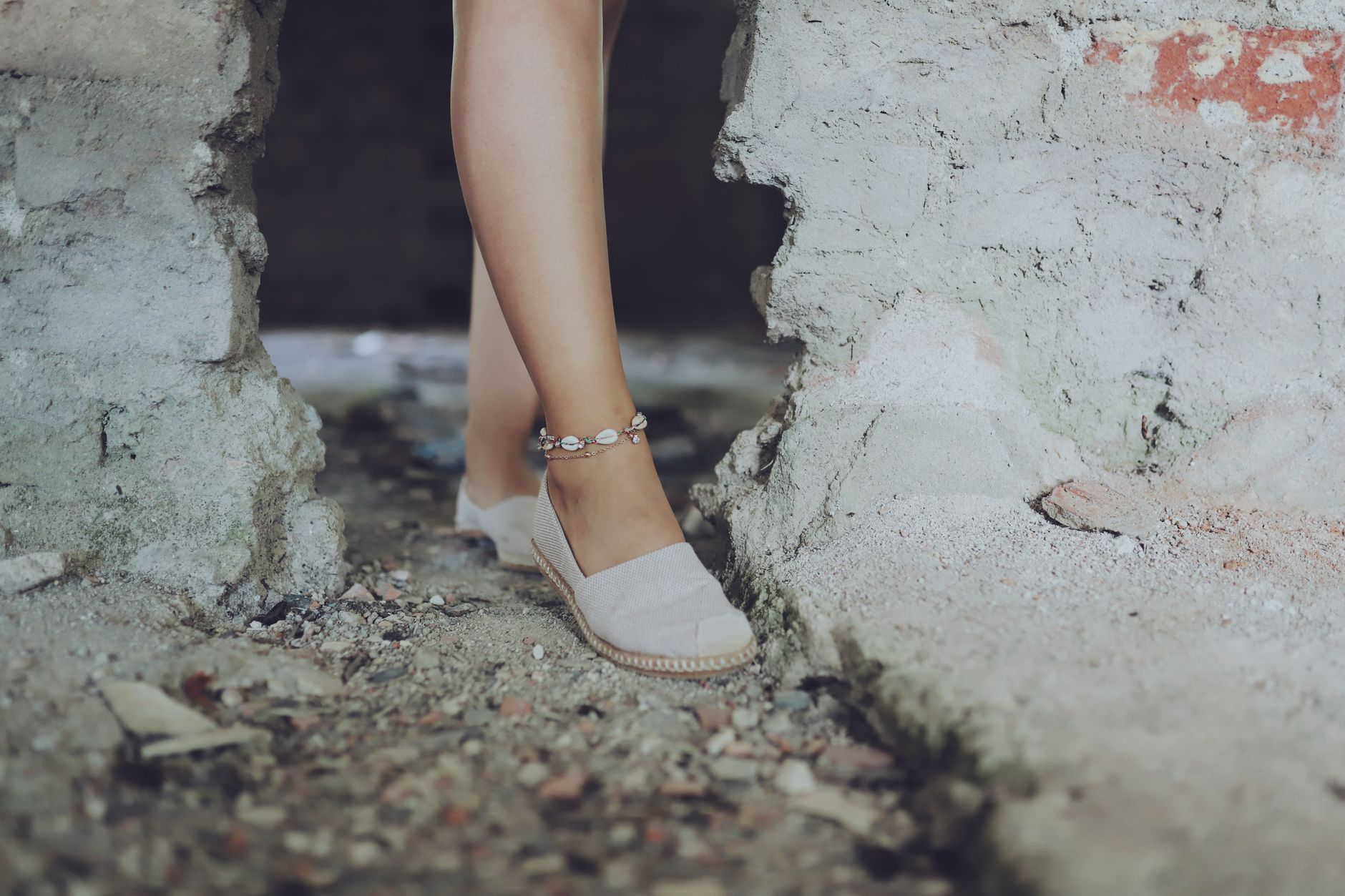 Person showing swollen ankles and feet, a common sign of right heart failure