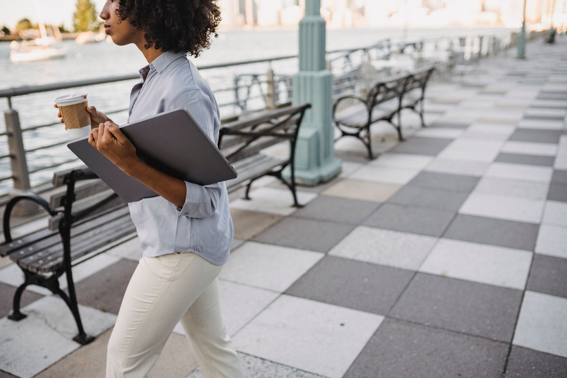 A person taking a short walk outdoors — regular movement breaks help counter sitting all day