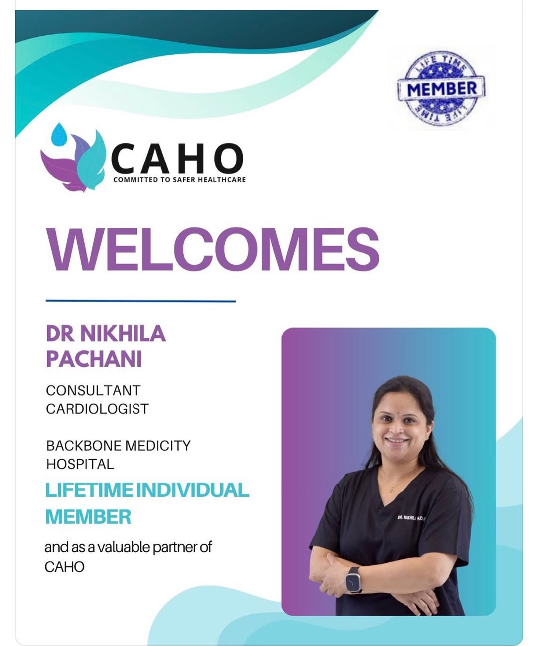 Dr. Nikhila Pachani Joins CAHO as Lifetime Individual Member — image 1